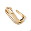 Anillo doble linea ondulada circonias ajustable