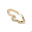 Anillo ola de mar circonias ajustable