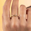 Anillo eslabones cadena circonias ajustable