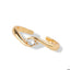 Anillo solitario entrelazado circonia redonda ajustable