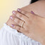 Anillo circonias redondas y rectangulares ajustable