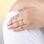 Anillo circonias redonda y marquise ajustable