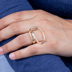 Anillo irregular ovalado 23mm