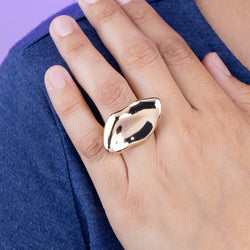 Anillo irregular ondulado 18mm