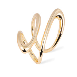 Anillo abierto con lineas curvas 32mm