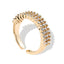 Anillo ajustable lineas de circonias redondas 5mm