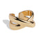 Anillo ajustable cruzado con acabado liso 13mm