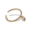 Anillo ajustable balines colgante de corazon circonia 2mm