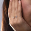 Anillo ajustable circonias de corazon 7mm
