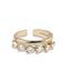 Anillo ajustable doble linea con circonias en gota 6mm