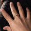Anillo ajustable doble linea con circonias en gota 6mm