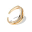 Anillo ajustable doble ondulado con circonias 5mm