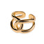 Anillo ajustable con diseño de nudo central 14mm