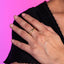 Anillo ajustable con lineas diagonales y circonias 3mm