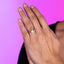 Anillo ajustable de circonias encontradas redonda y oval 14mm