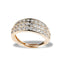 Anillo ajustable con 3 filas de circonias 9mm