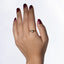 Anillo ajustable con detalle redondo y circonias incrustadas 8mm