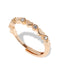 Anillo ajustable con corazones y circonias intercaladas 3mm