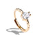 Anillo ajustable solitario circonia en gota 8mm