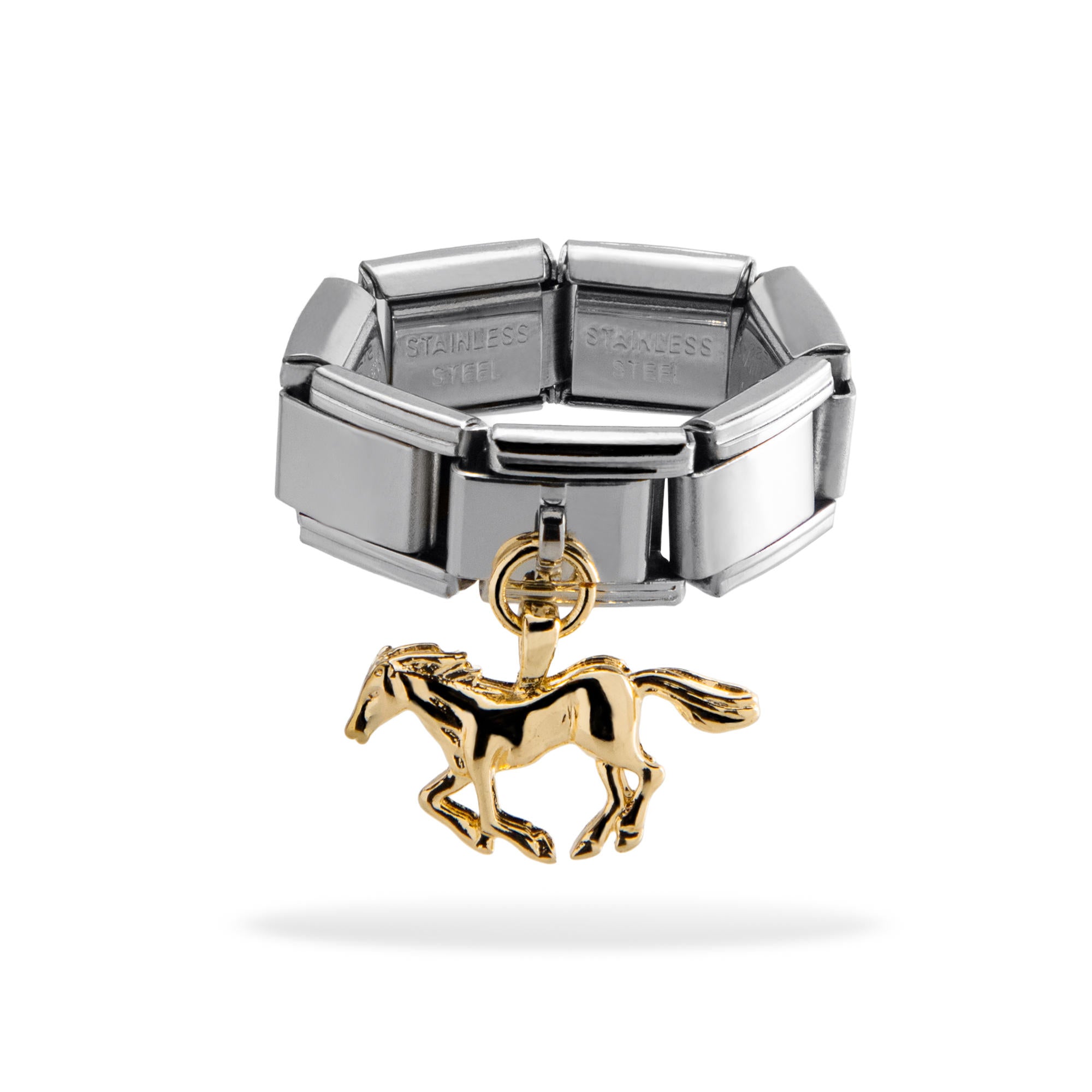Anillo ajustable eslabon italiano caballo 9mm