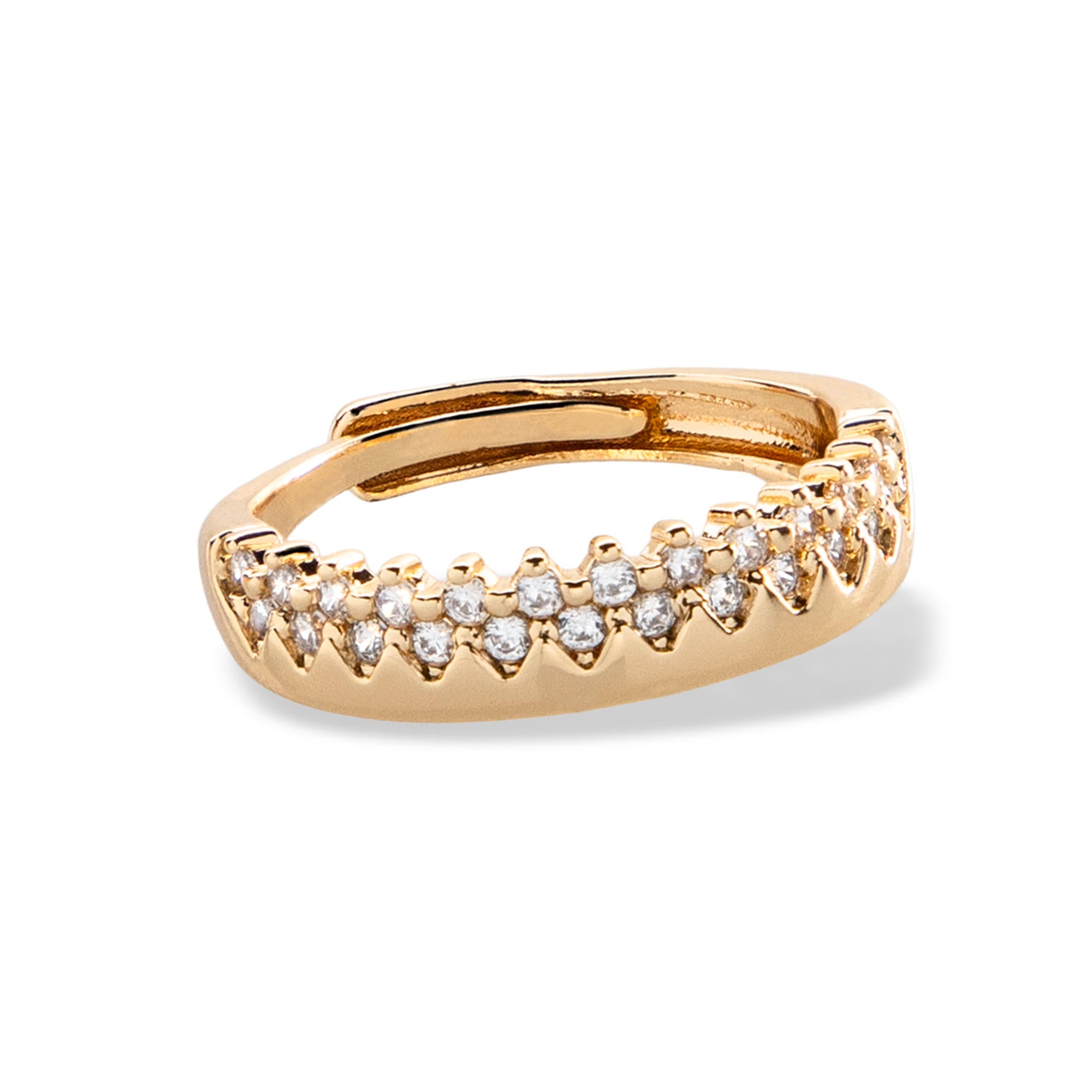 Anillo estilo churumbela con circonias 5mm