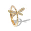 Anillo ajustable de libelula con circonias 17mm