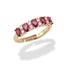 Anillo ajustable con circonias rosas ovaladas 5mm