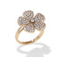 Anillo ajustable de flor chunky con circonias 18mm