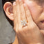 Anillo ajustable de flor chunky con circonias 18mm