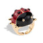 Anillo ajustable tipo chunky de catarina esmaltada 23mm