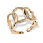 Anillo ajustable de eslabones y circonias 16mm 14k