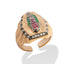Anillo ajustable virgen de guadalupe con circonias de color 22mm