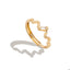 Anillo ajustable en zigzag con circonia baguette 5mm