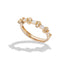 Anillo ajustable con circonias redondas y marquise 4mm