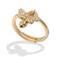 Anillo ajustable colgante de abeja con circonias 9mm