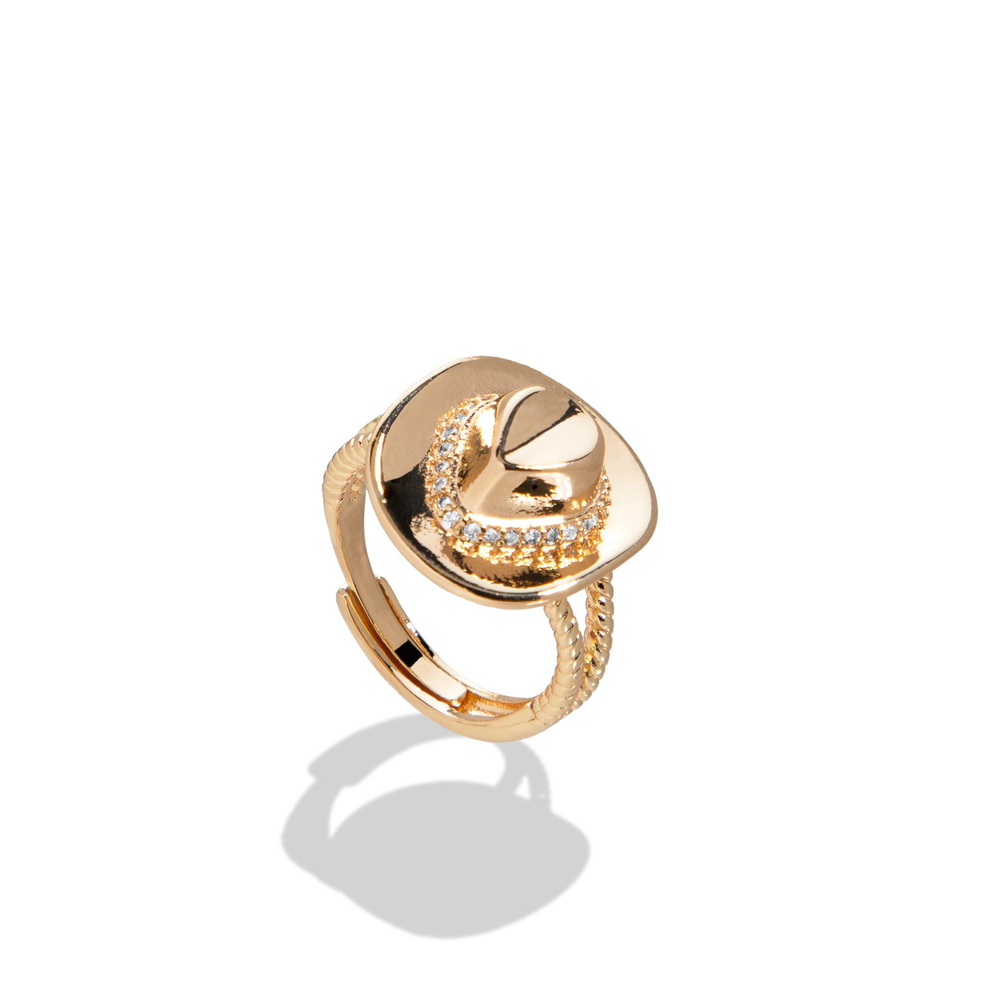 Anillo ajustable sombrero vaquero 20mm