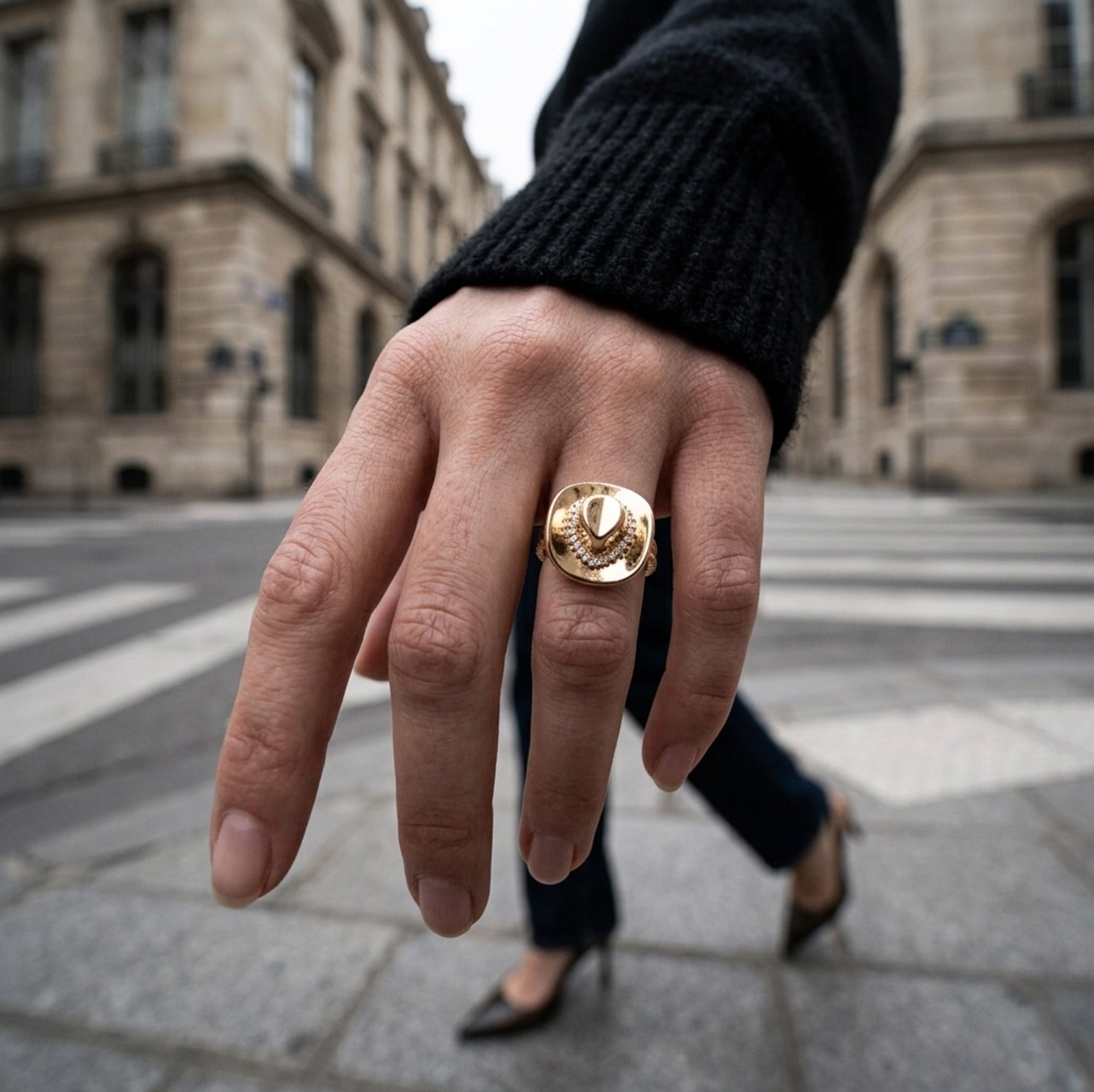 Anillo ajustable sombrero vaquero 20mm