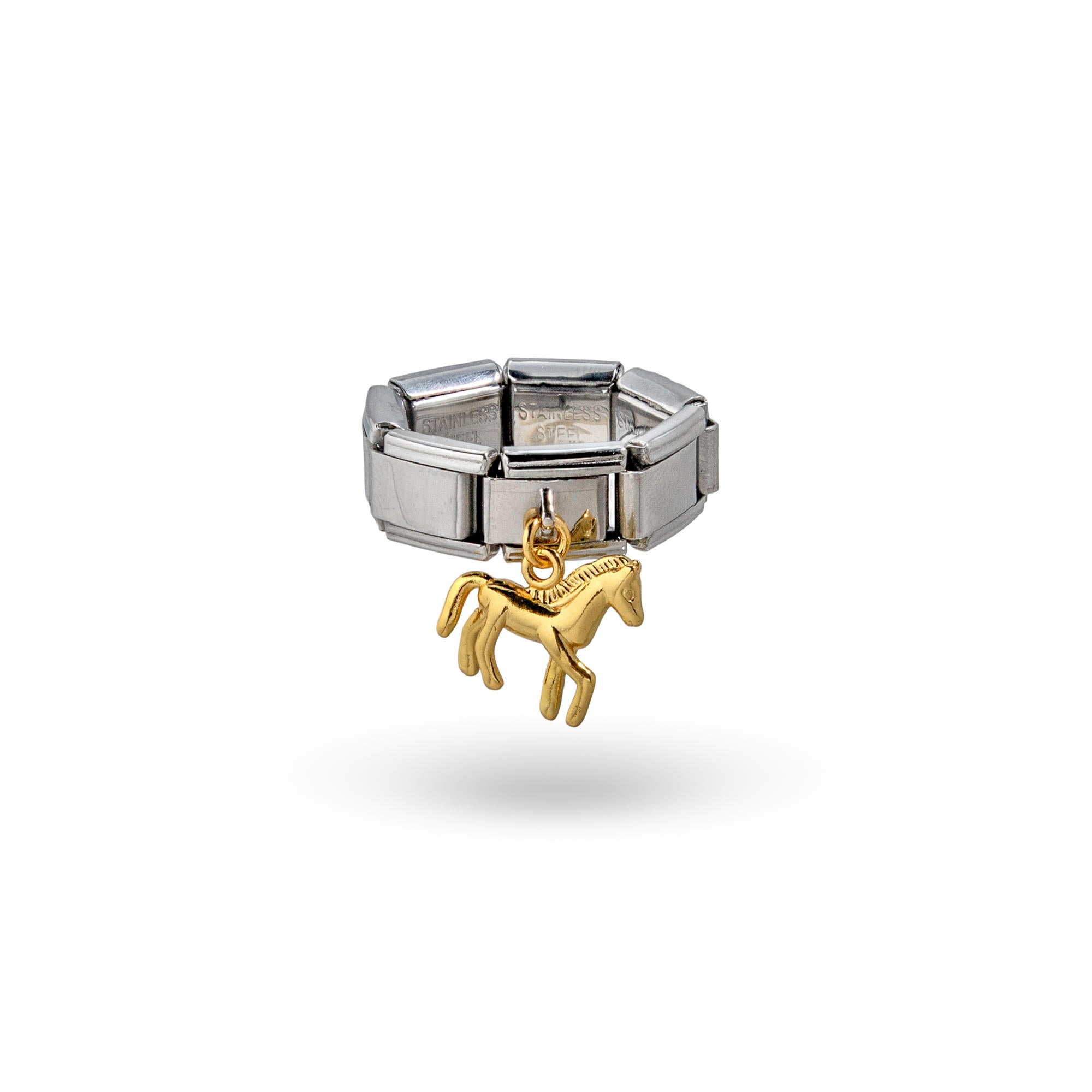 Anillo ajustable eslabon italiano caballo 9mm