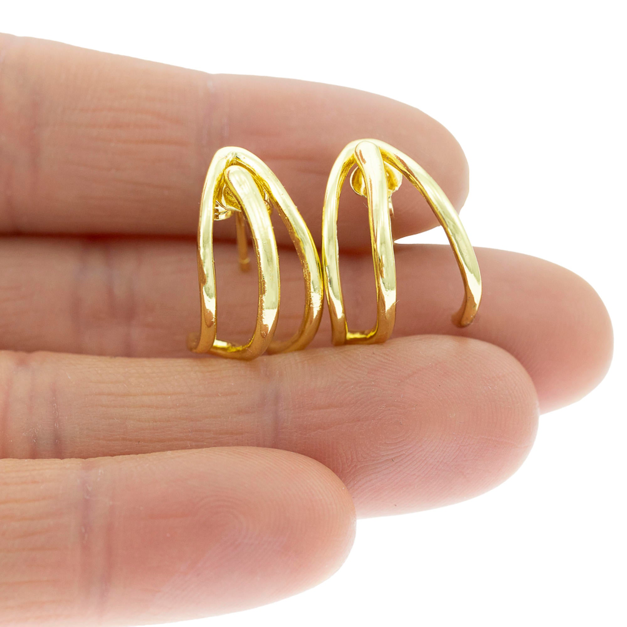 Arracada tubular irregular 18mm