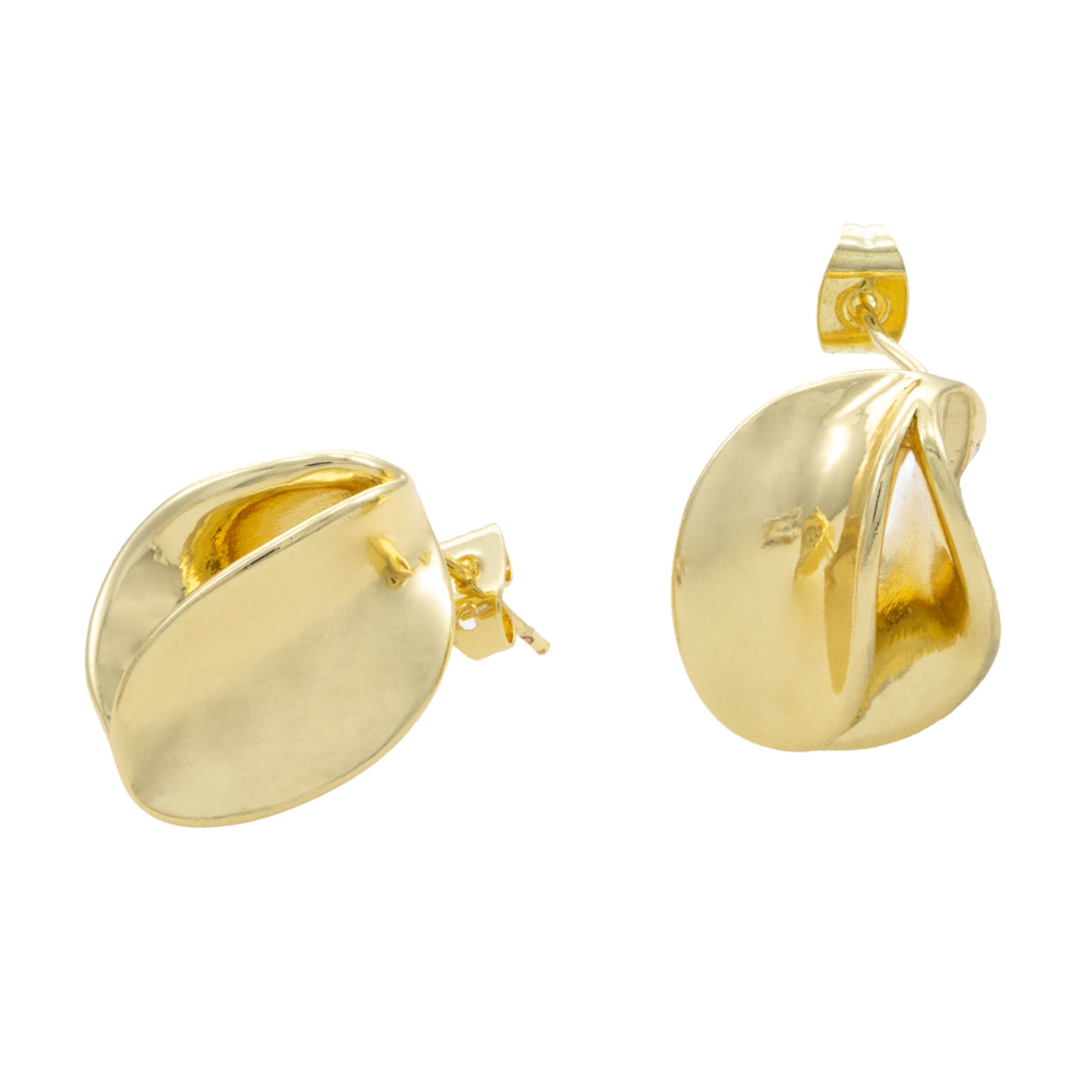 Arete Petalos Lisos 20MM Chapa