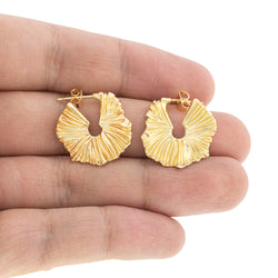 Arracada petalo abierto irregular 25mm