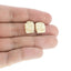 Arete rectangular texturizado 15mm 14K