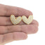 Arete de corazon con circonias 21mm