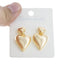 Arete con corazones lisos colgantes 32mm