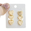 Arete con Corazones Lisos Colgantes 40MM