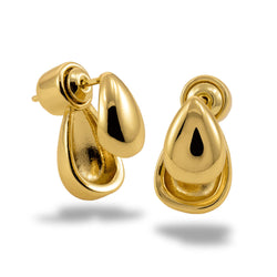 Arete de doble gota lisa 17mm