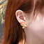 Arete flor martillada 22mm