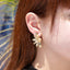 Arete media flor texturizada 35mm