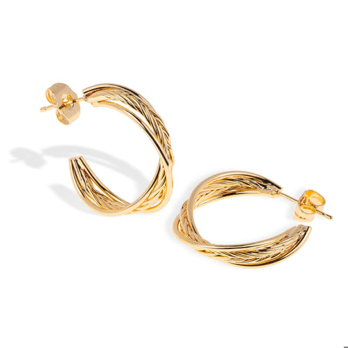 Media arracada trenzada entrelazada 26mm