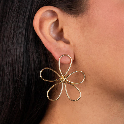 Arete silueta de flor 50mm